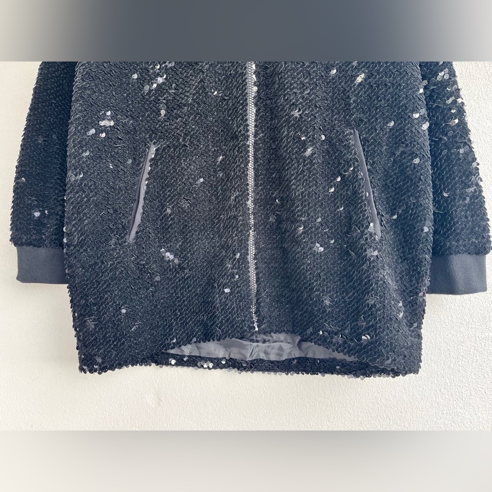 ZARA | Velvet Sequinned Bomber Jacket - Picture 4 of 16